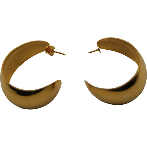 Goldfarbene breite creolen - creolen, –