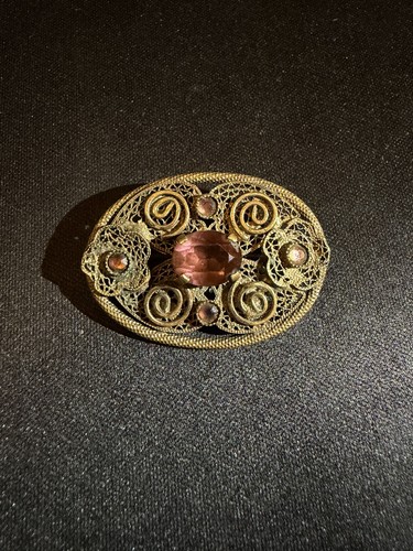 Vintage brosche goldfarben - brosche,