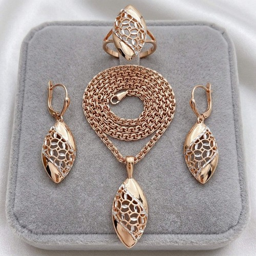 Schmuckset blume zirkon ring - schmuckset,