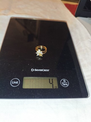 Damen ring blumen blume gold - damen,
