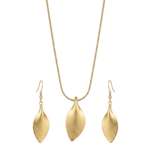 Schmuckset blatt damen gold - blatt,