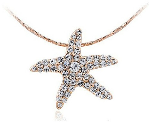 Halskette rose gold strass - gold,