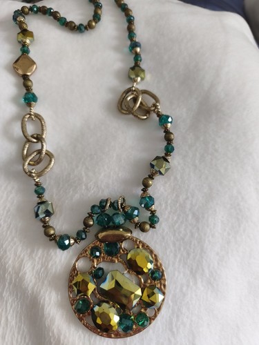 Modeschmuck kette grün - grün, mit
