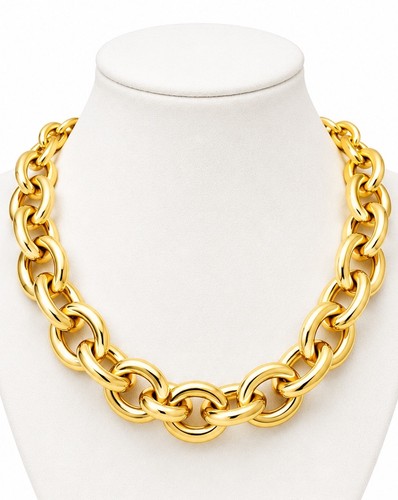 Chunky damenkette goldfarben - chunky,