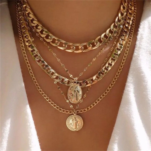 Gold halskette damen - gold,