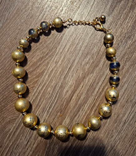 Halskette perlen rund gold - perlen,