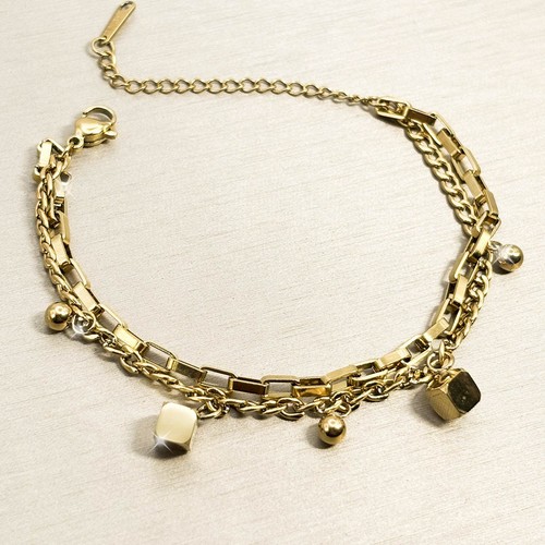 Damen armband edelstahl gold - damen,